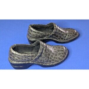 BOC Born Concept Women’s Size (8)  Slip-On Mule Clogs  Gray Snake Patent Leather